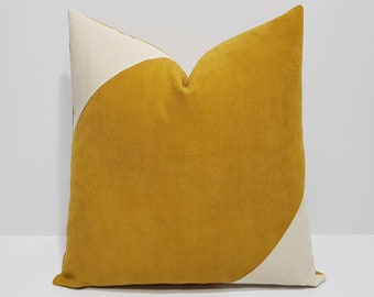 burnt yellow throw pillows