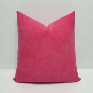 hot pink pillow cover, gum pink cushion cover, hot pink lumbar pillow case, bed throw pillow case, large sofa cushion, couch pillows