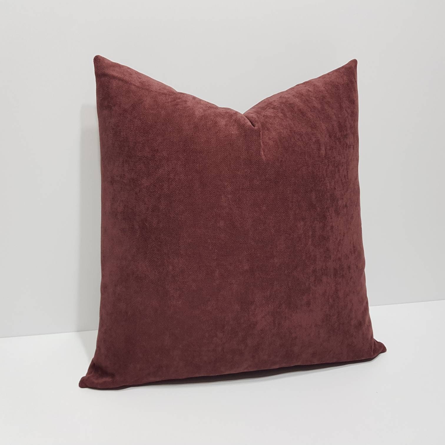 Burgundy pillow cover burgundy cushion cover solid throw Etsy
