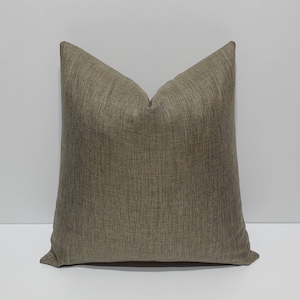 Linen olive green pillow cover, cushion case, olive green lumbar pillow cover, farmhouse throw cushion, large couch pillow case, kissenhülle