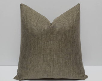 Linen olive green pillow cover, cushion case, olive green lumbar pillow cover, farmhouse throw cushion, large couch pillow case, kissenhülle