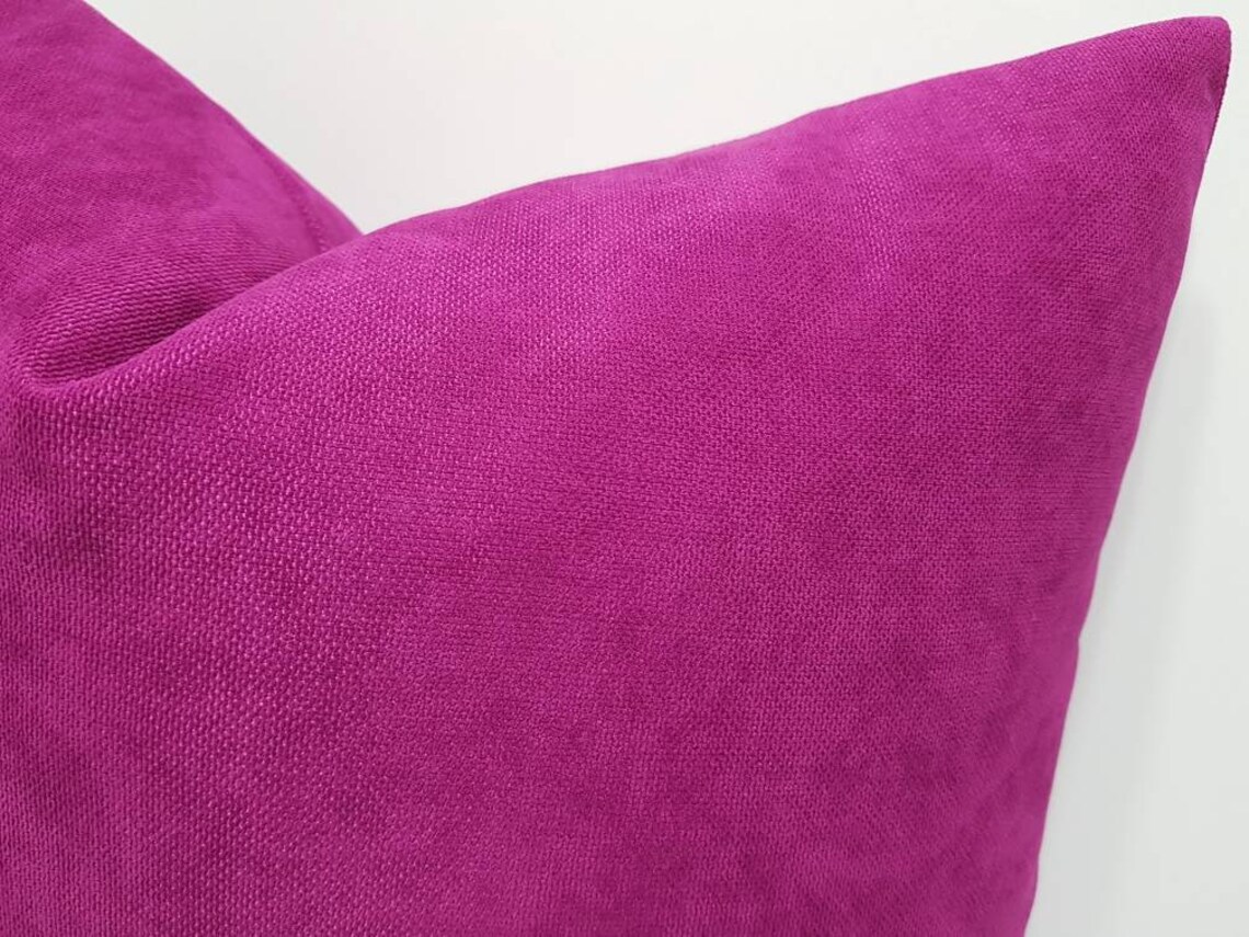 Fuchsia Pillow Cover Dark Pink Pillow Cover Dark Fuchsia Etsy