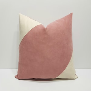 blush pink pillow cover, pink and cream pillow case, blush pink throw pillow cover, moder sofa cushions, luxury bed pillow cover