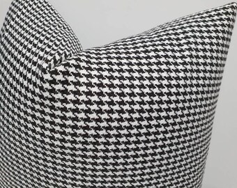 Linen black and white pillow cover, black pillow case, luxury throw pillow, linen lumbar pillow cover, black white sofa cushion, kissenbezug