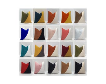 decorative color block throw pillow covers, designer sofa cushion cases, geometric lumbar pillow cover, different size options