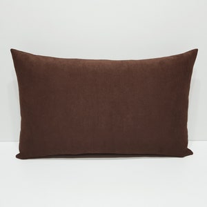 dark brown lumbar pillow cover, brown rectangle cushion cover, brown large bed pillow cases, sofa lumbar pillow cover, couch pillow cases