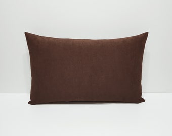 dark brown lumbar pillow cover, brown rectangle cushion cover, brown large bed pillow cases, sofa lumbar pillow cover, couch pillow cases