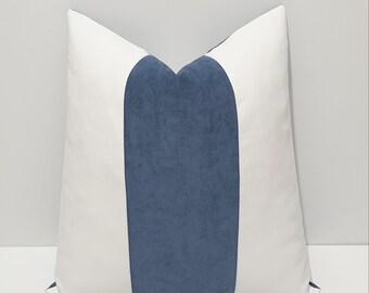 smokie blue and white throw pillow cover, designer sofa cushion cases, decorative blue white couch pillowcase