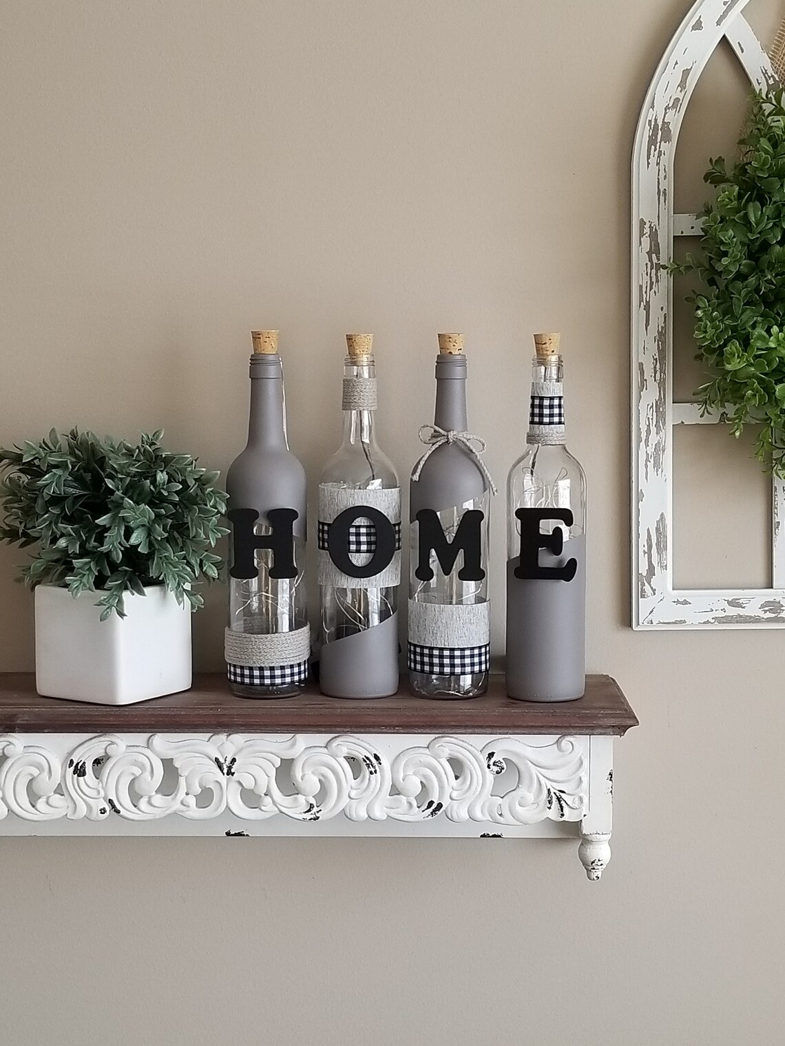 Wine Bottle Home Decor Etsy