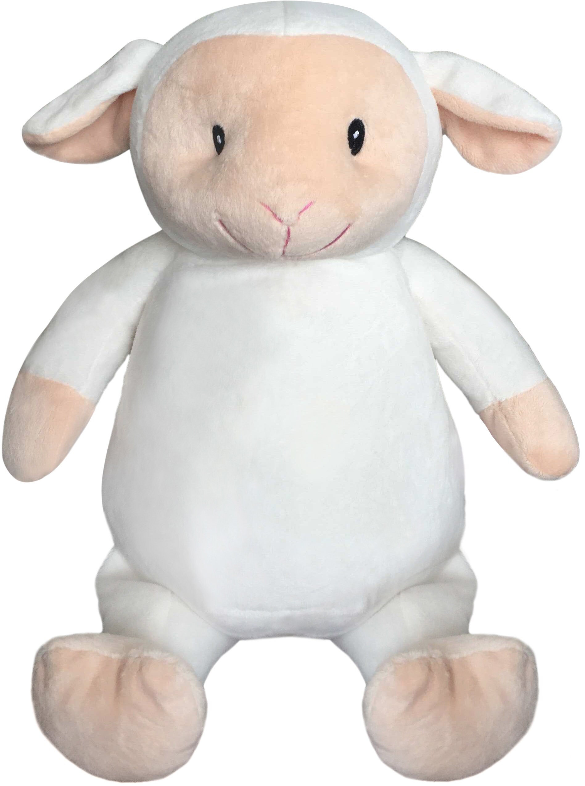 White Lamb Stuffed Animal and Embroidery Blank with Zipper Etsy