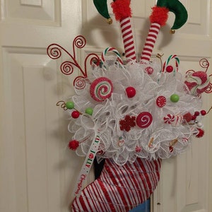 Chistmas Red and White  Candy Stripe Gal Elf main image 1