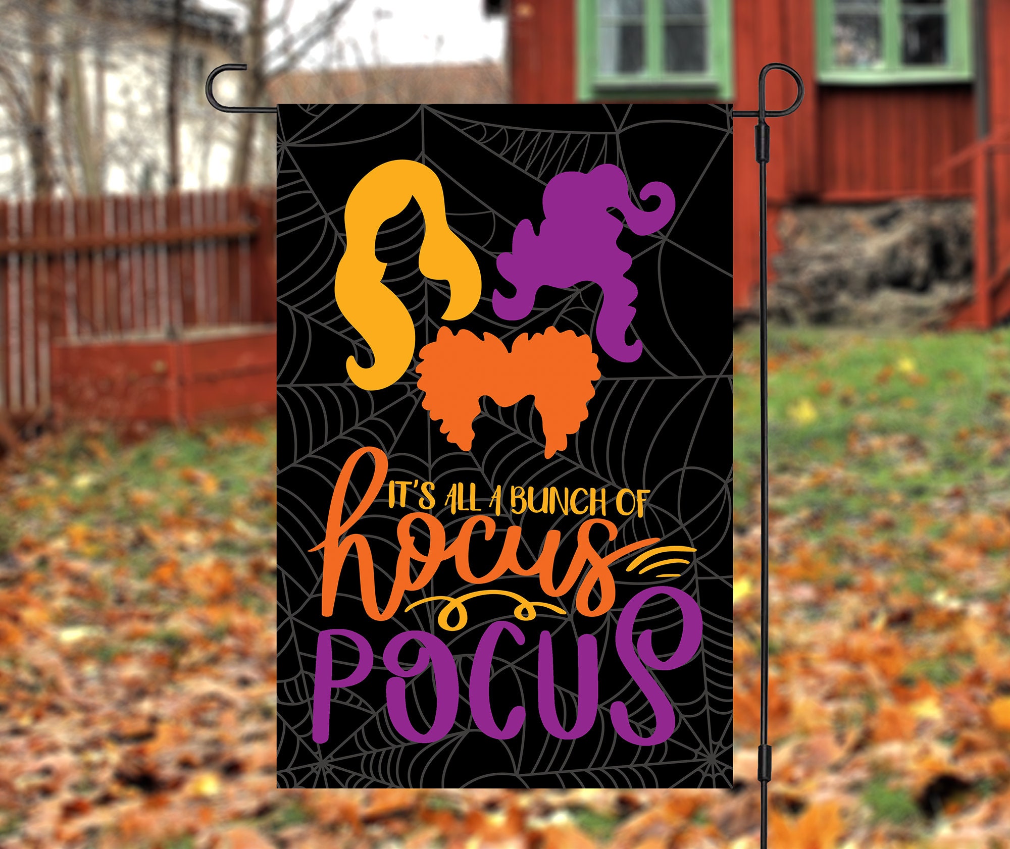 Halloween Yard Decor - Hocus Pocus Yard Flag - Hocus Pocus Decor
