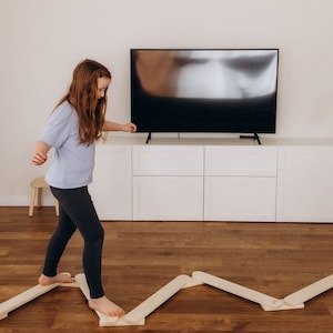 FREE DELIVERY, Balance beam, set for kids, introductory balance beam, Children low beam, balance board, wood activity board, holzbalken