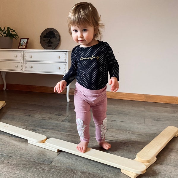 Balance beam for kids,  balance strahl, wooden balance beam, schwebebalken, balance beam toddler, baby spielbogen holz, balancierbalken