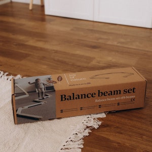 Wood balance beam for kids, Schwebebalken kinder, toddler balance beam, baby spielbogen holz, balacierbalken, kids activity, wood toy image 3