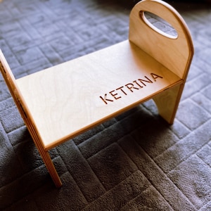 FREE SHIPPING, Personalized Wooden Step Stool, Kids Toddler Furniture