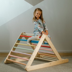 Entrega gratuita na UE, pequeno triângulo de escalada dobrável, triangolo de escalada, kletterdreieck, escada, faltbar, kinder klettern, klettergerust