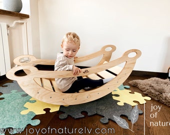 Free delivery in EUROPE, ROCKER, Rocking arch, arch rocker, Wooden rocker, montessori toys, montressori rocker, rocking set spielzeug