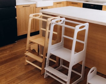 Kitchen, helper tower, Toddler tower, Kitchen stool, Montessori helper tower, Lentrum, tour montessori, lentrum höhenvertellbar