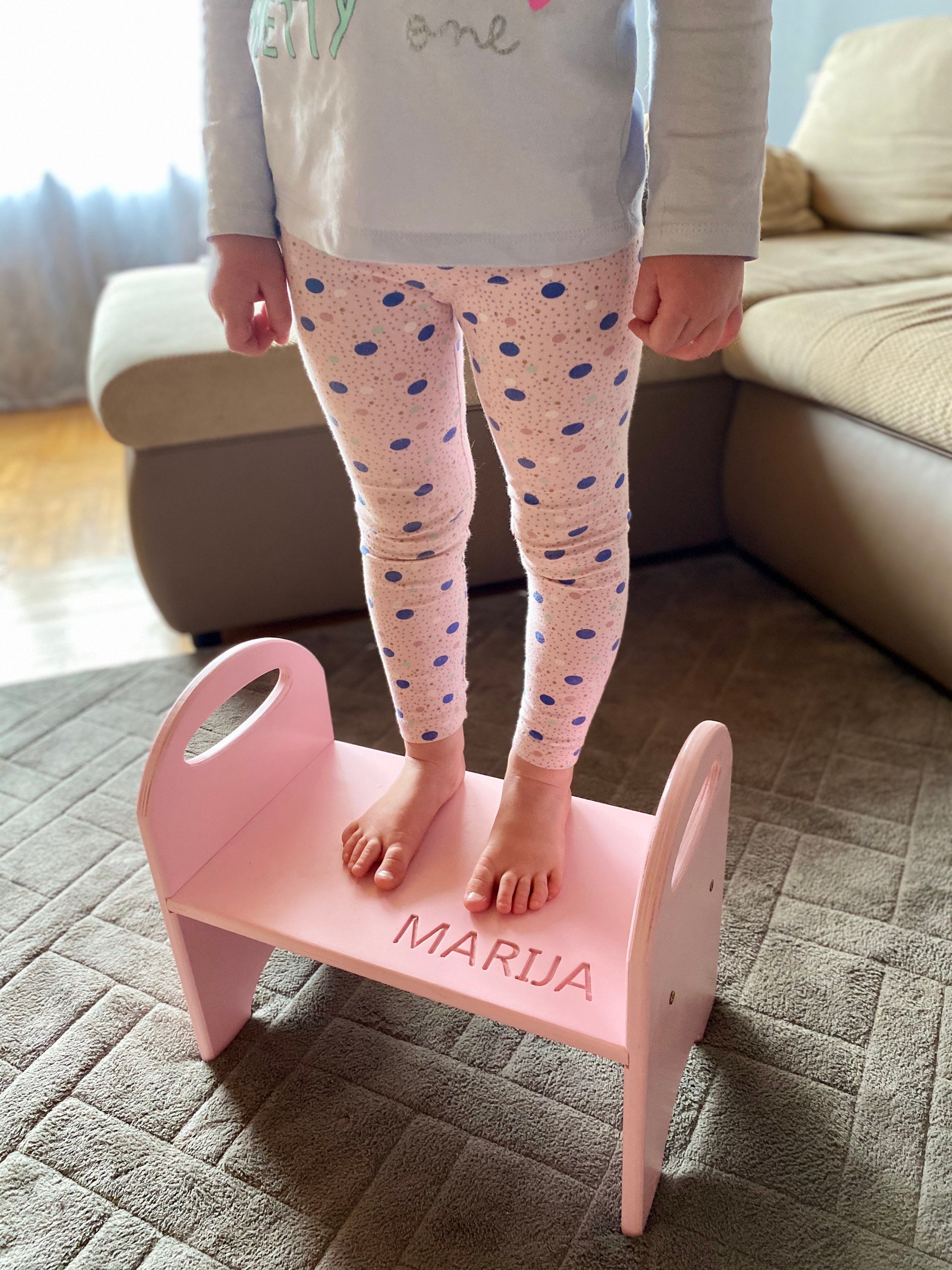 Free delivery Wood toddler step stool Personalized name Etsy