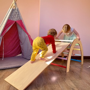 Climbing arch, Klettergerüst indoor, baby kleinkindsspielzeug, klimrek met glijbaan, kletterbogen, rutsche indoor, indoor climbing frame