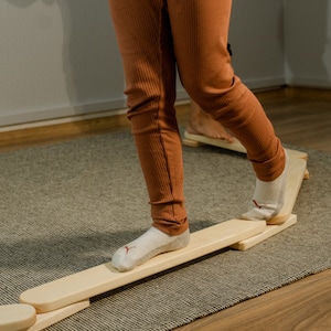 FREE SHIPPING wood Balance beam set for kids, balance strahl, fold balance beam, panneau dquilibre, poutre equilibre, balance beam set