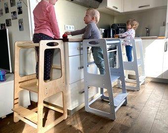 Cuisine, tour d'aide, tour Montessori, tour pour tout-petits, escabeau pour enfant, meubles Montessori, tabouret de cuisine, tour de cuisine tabouret scurit