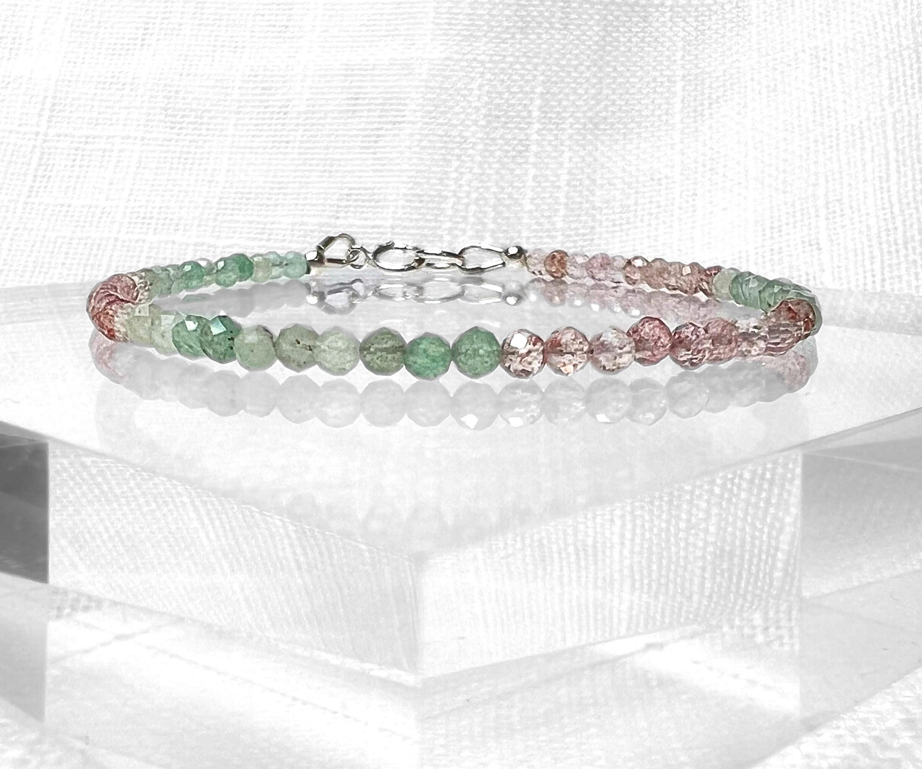 Strawberry Quartz Bracelet - Etsy