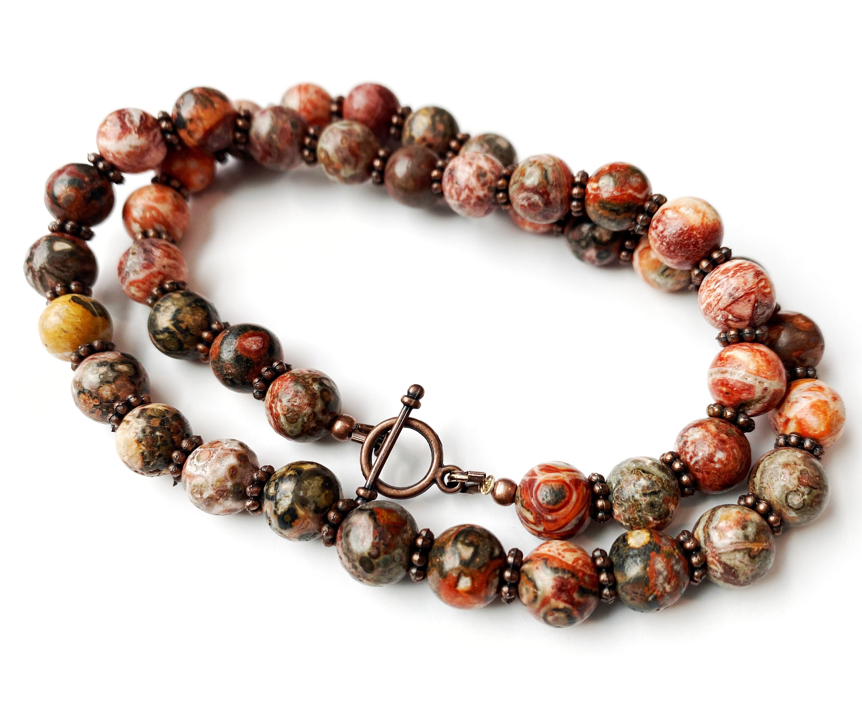 leopard skin jasper necklace leopard skin jasper necklace