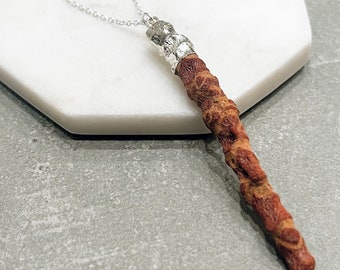 Collar de coral rojo natural, colgante de rama de coral, collar de rama de coral, joyería inspirada en la naturaleza, colgante de coral auténtico, dije de rama de coral rojo