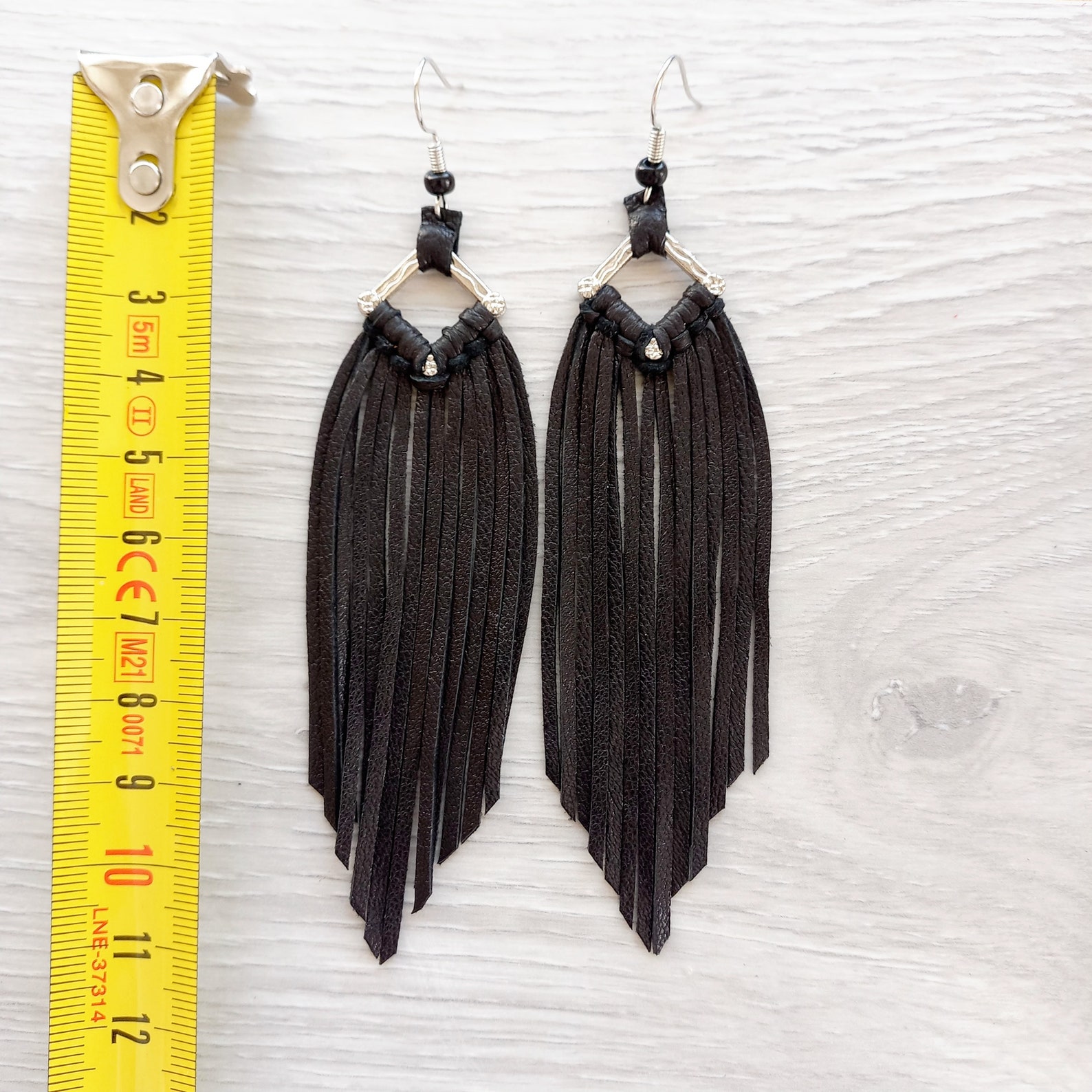 Real Leather Fringe Earrings for Women Feather Tassel Earrings - Etsy