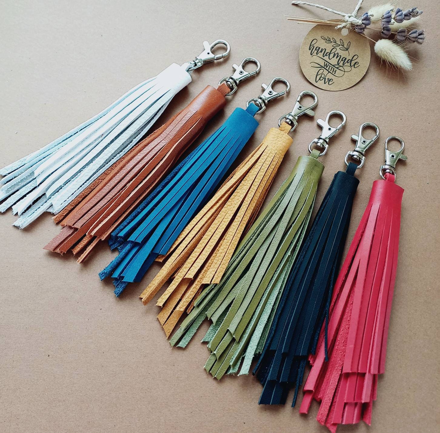  NOLITOY 100pcs Color Leather Tassels Crafts Tassels Leather Key  Chain Tassels Charm Leather Tassel Keychain Charm Keychain Charms Car Bling  Keychain Tassel Charms Tassel Ear Bulk Alloy