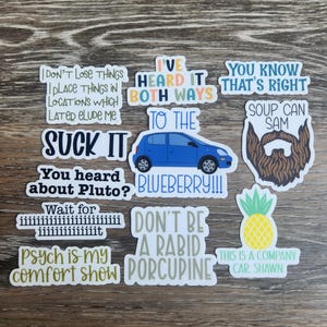 Psych Combo Pack of Vinyl Stickers