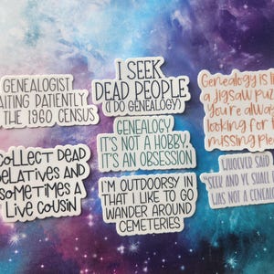 Genealogy Vinyl Stickers