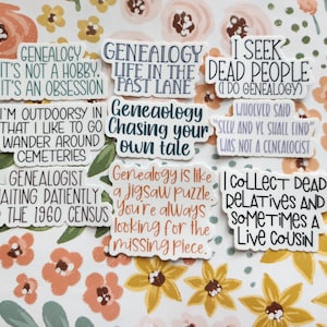 Genealogy Vinyl Stickers