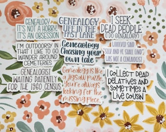 Genealogy Vinyl Stickers