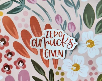 Zero Amucks Given Vinyl Sticker