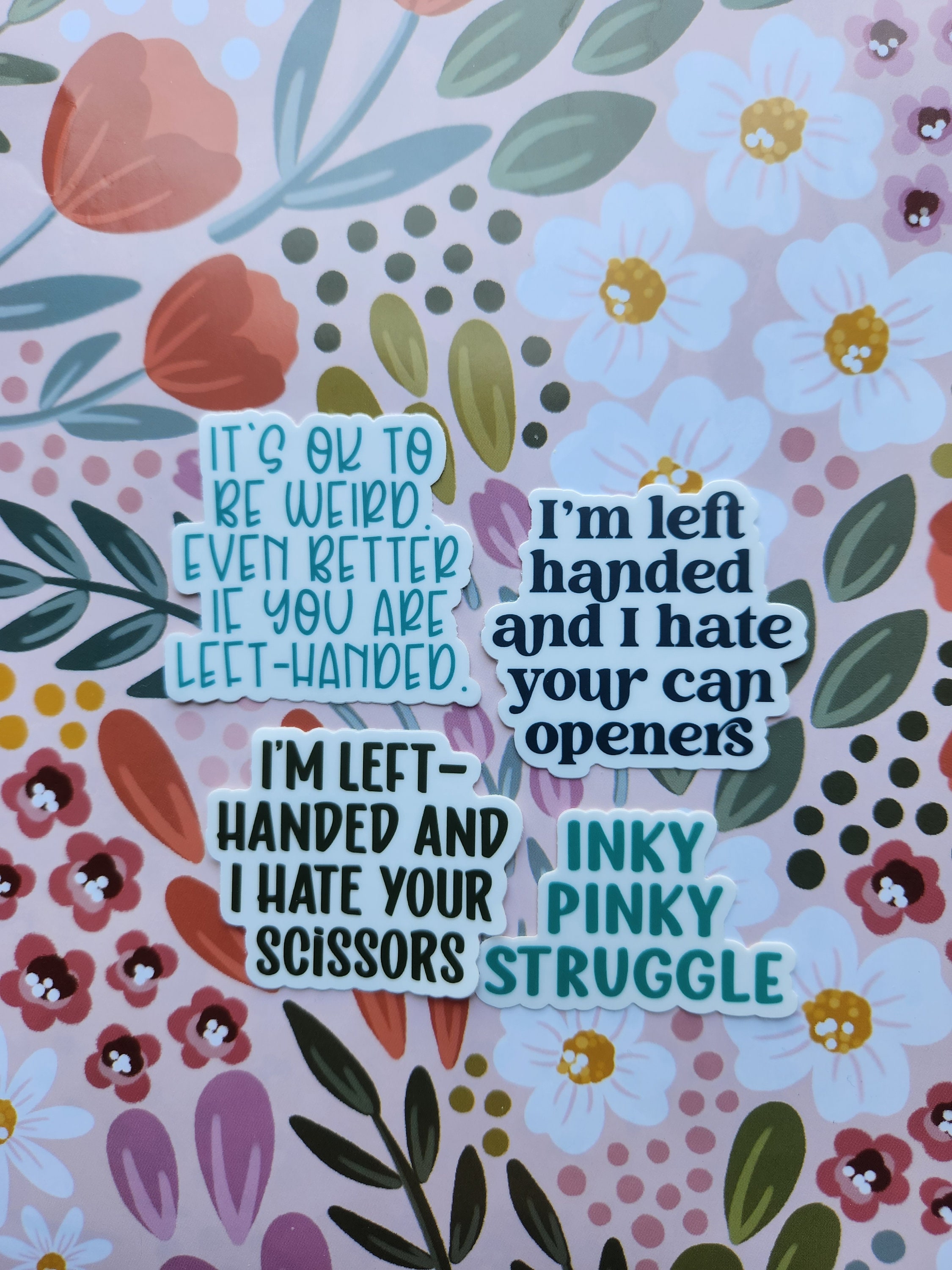 Left-handed Vinyl Stickers - Etsy