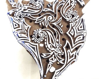 Wooden Printing Stamp Block to Print Fabrics for Indian traditional motif design Craft ZEPS132