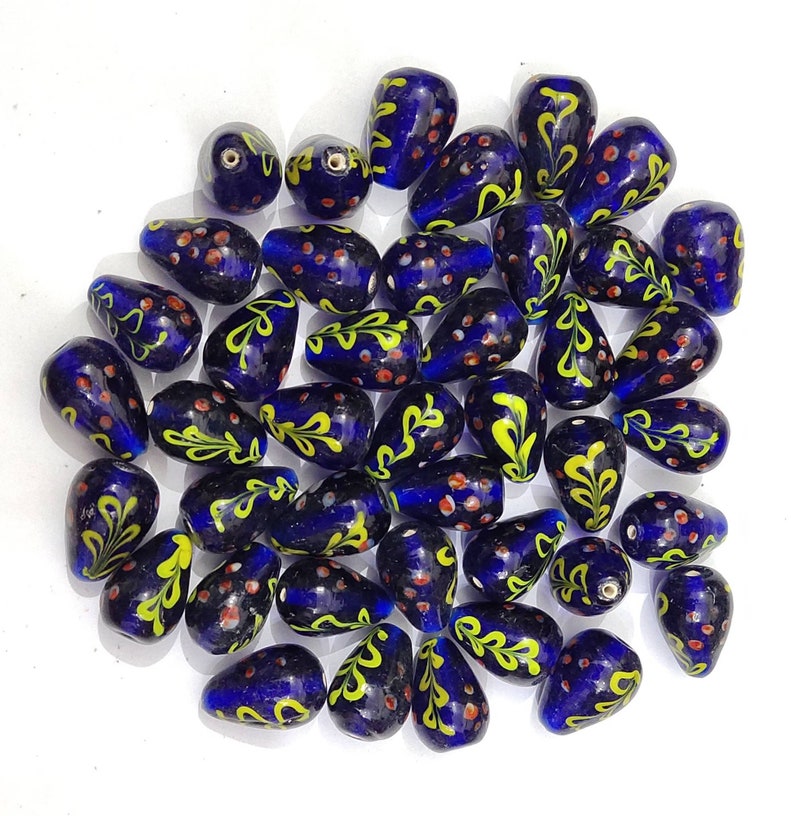 10 Glass Beads handmade Blue Yellow Red mm Te Ranking TOP9 White 22mm OFFicial x16