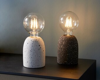 Terrazzo Bedside Table Lamp 40W E27 ES Black or White