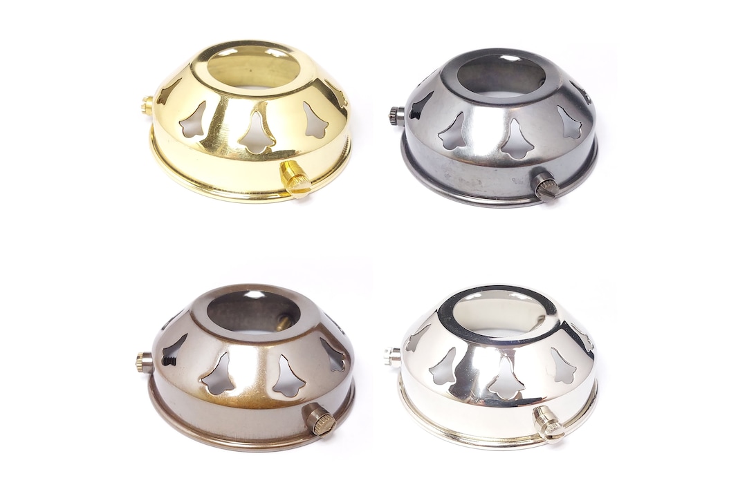 Glass Lamp Shade Gallery Fitting 2 1/4 Inch 3 Screw Brass Bronze Nickel