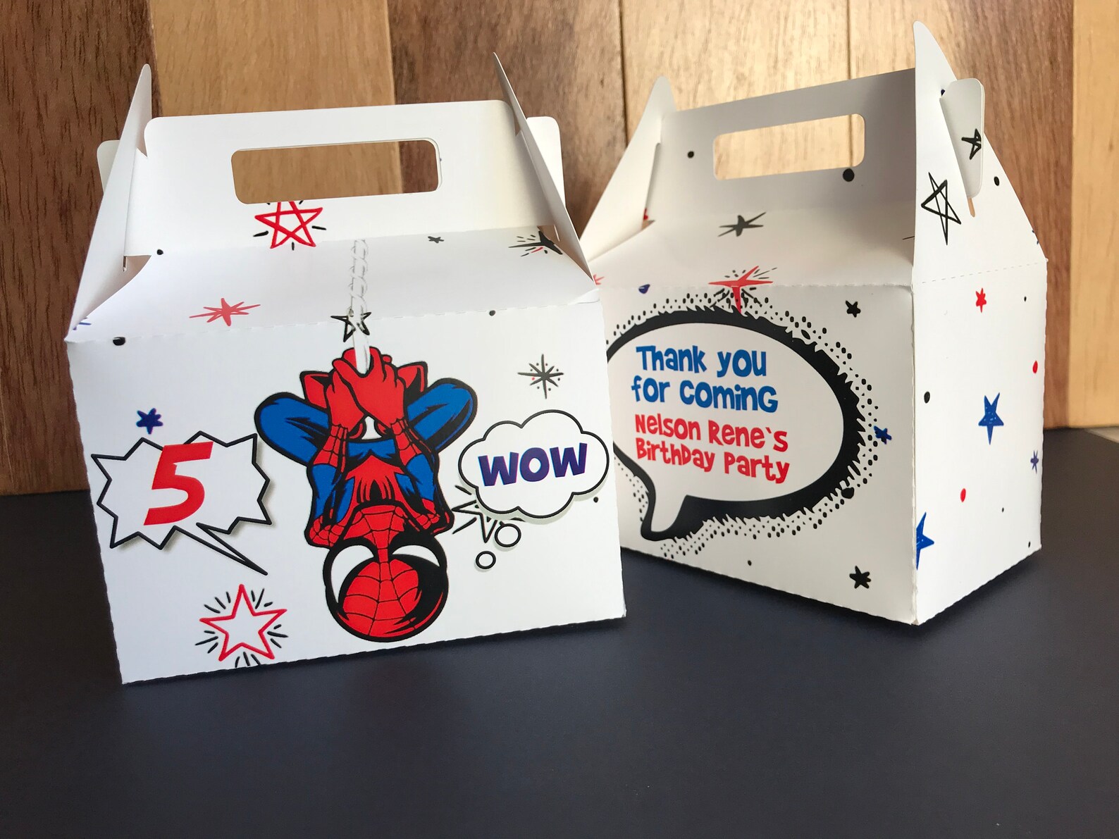 Spiderman Party Favor Boxes