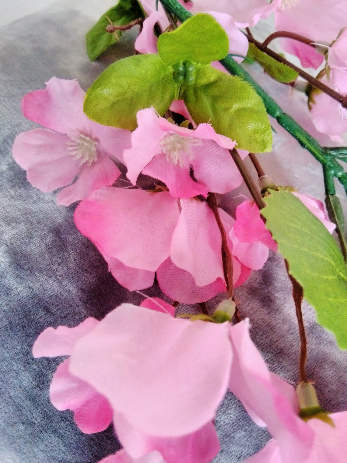 Silk cherry blossom flowers and cherries Etsy