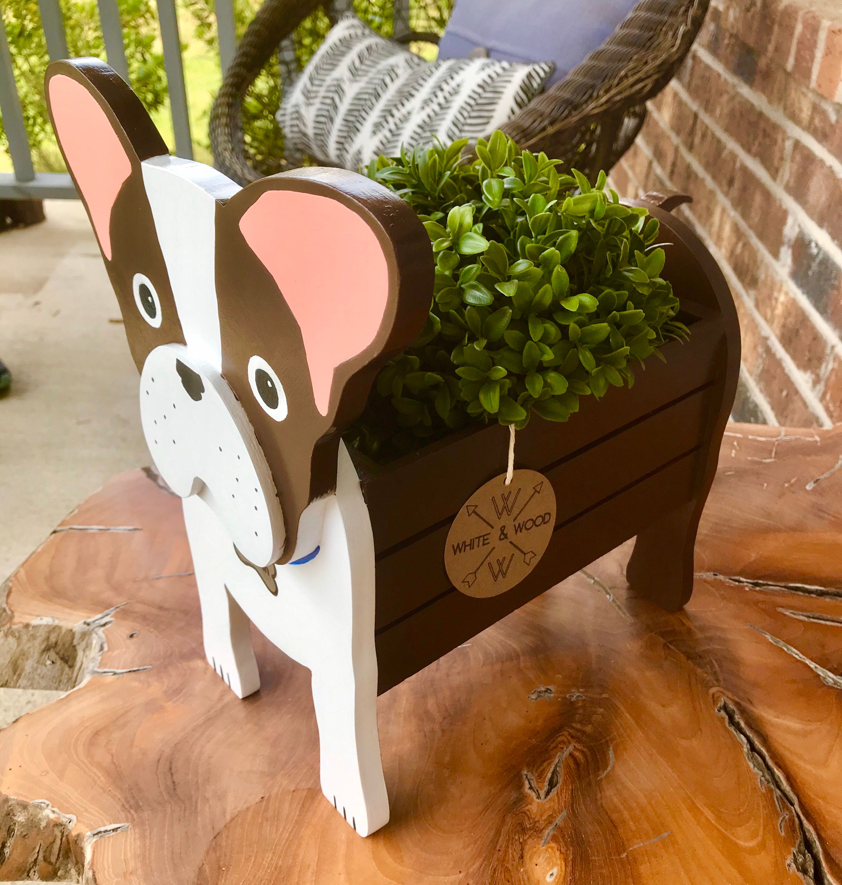 Boston Terrier handmade planter standard size Etsy