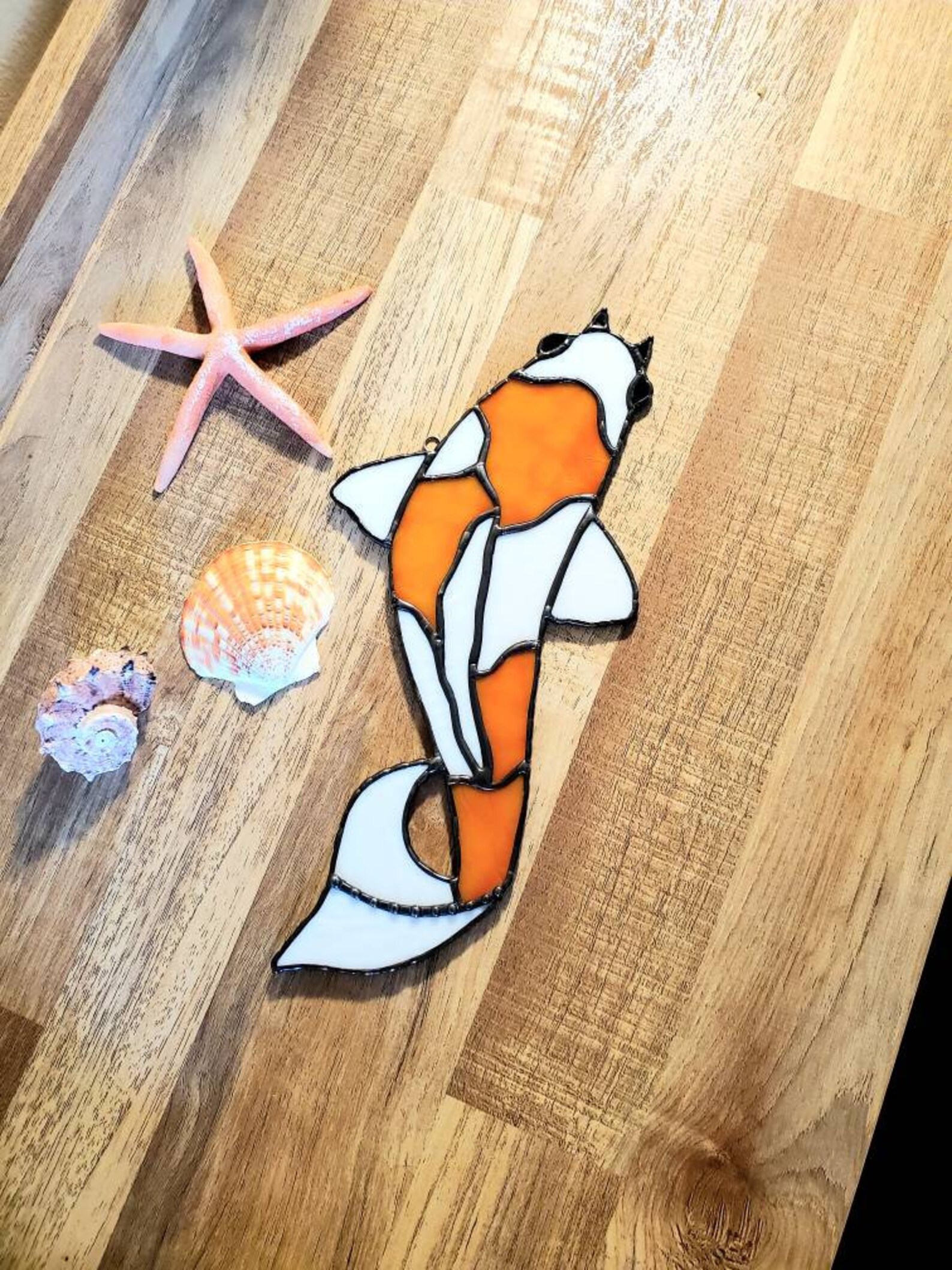 Stained Glass Koi Fish Suncatcher Glass Koi Fish Koi Fish Etsy