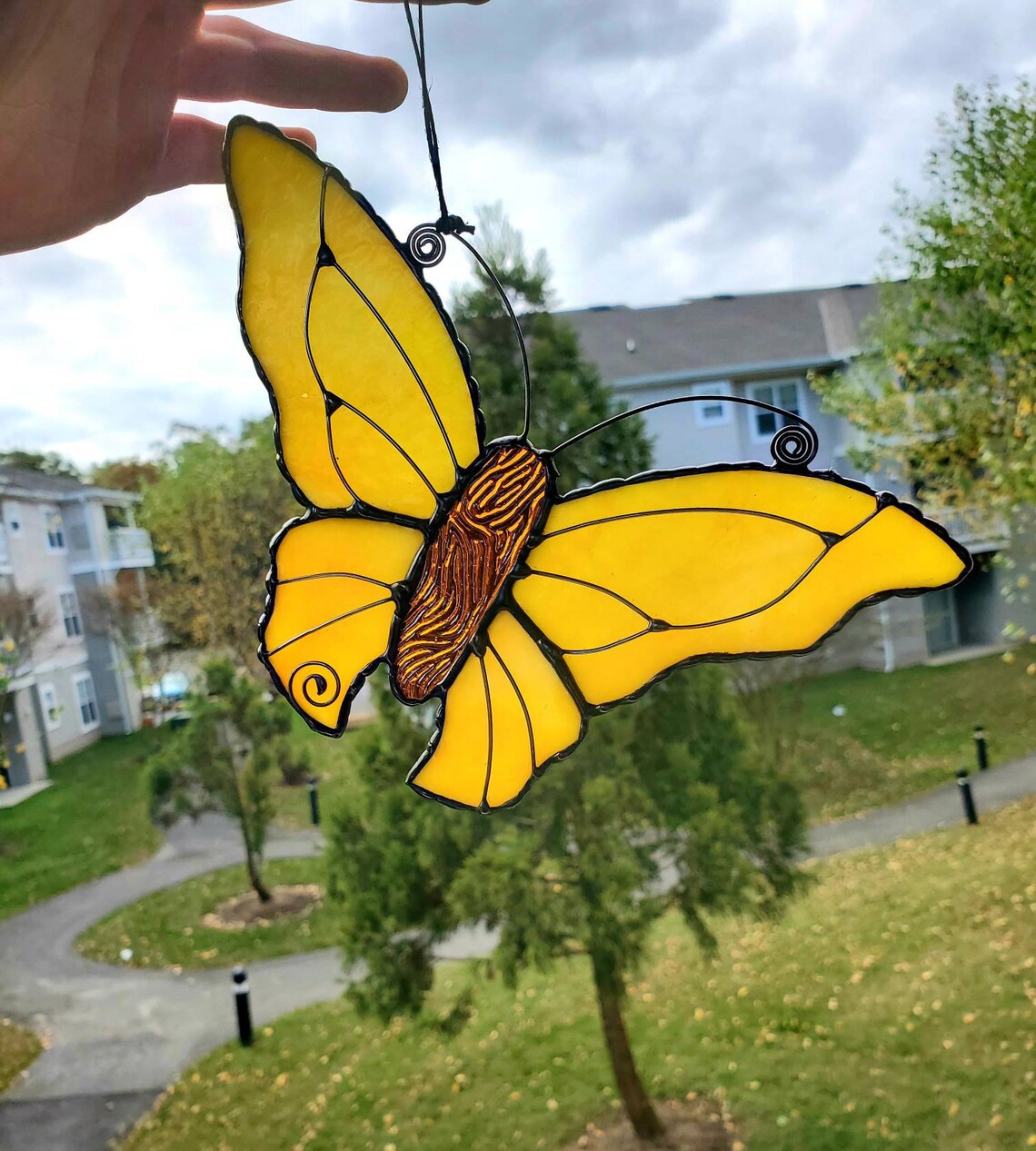 Stained Glass Butterfly Suncatcher Butterfly Suncatcher Etsy