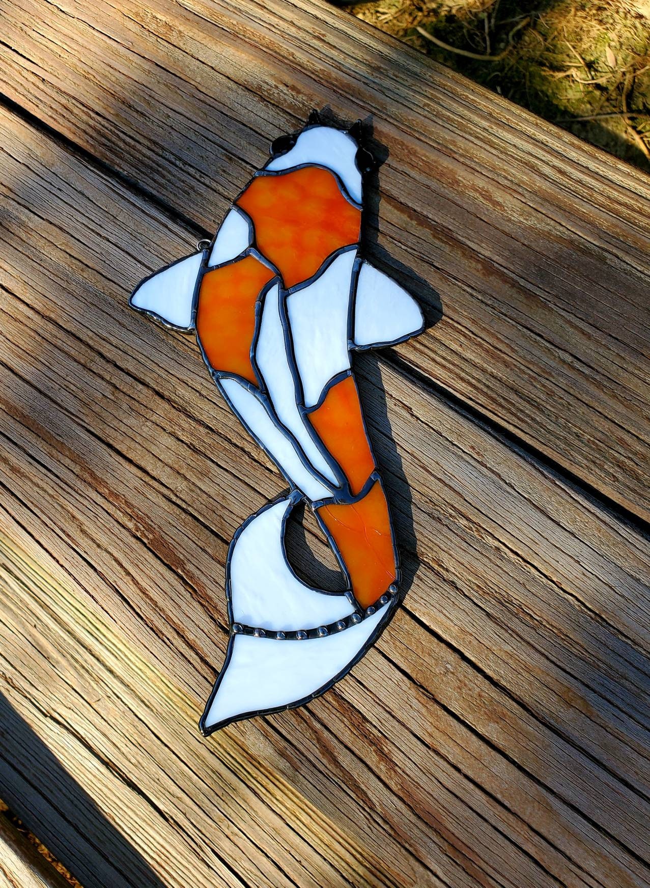 Stained Glass Koi Fish Suncatcher Glass Koi Fish Koi Fish Etsy