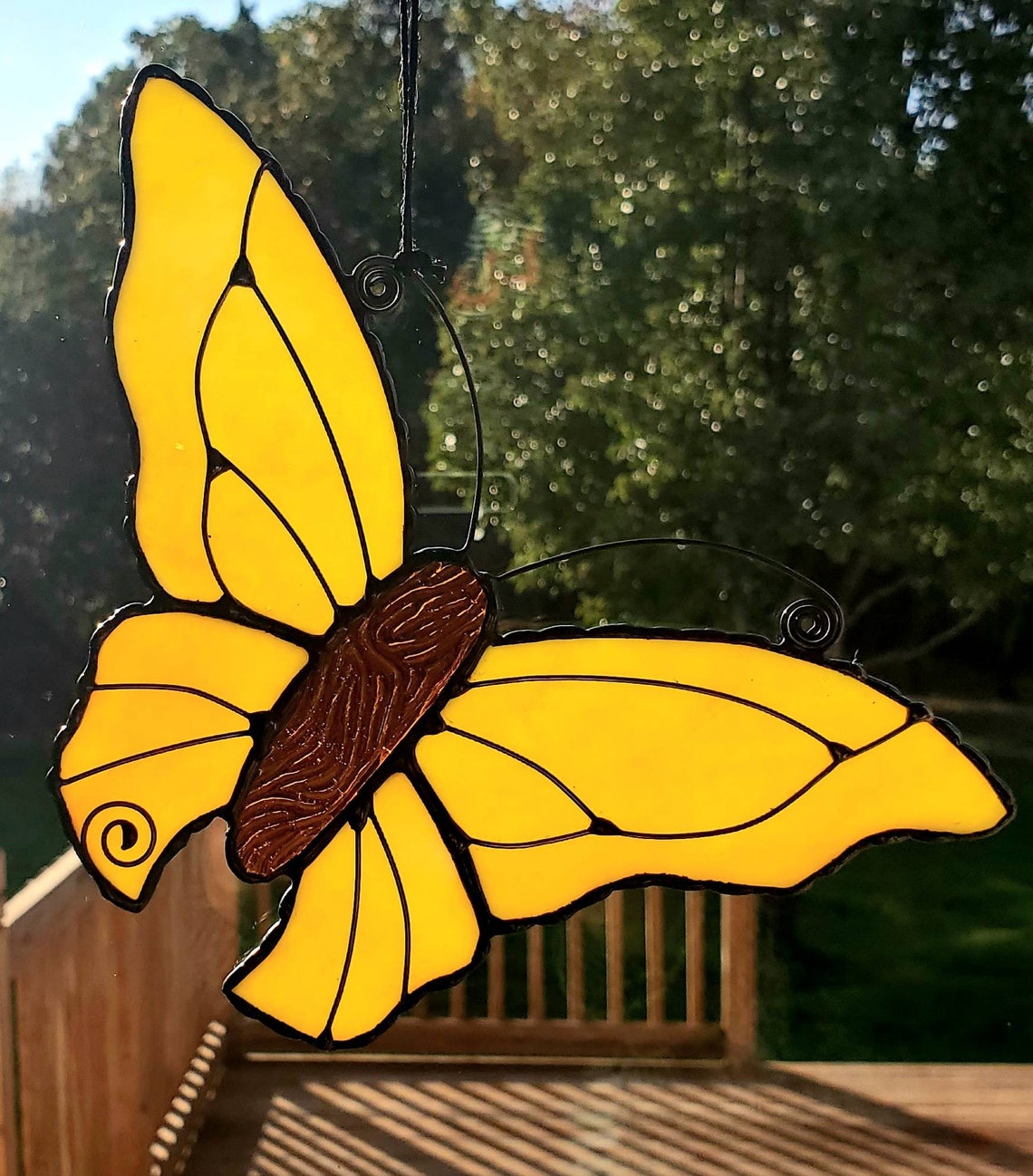 Stained Glass Butterfly Suncatcher Butterfly Suncatcher Etsy
