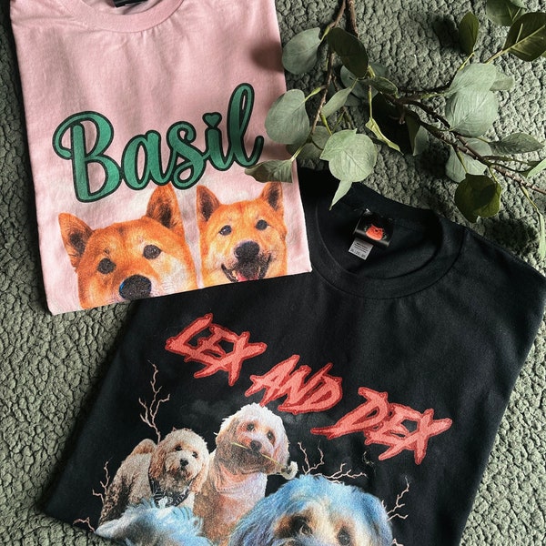 Adult and Children’s Apparel - Pet T-shirts - vintage style - printed - crew neck tee - dogs - cats - gift - Christmas gift - pet lover